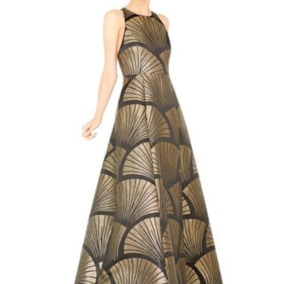 Alice + Olivia Dresses & Skirts - NWT-Alice+Olivia Janessa Black & Gold floor-length